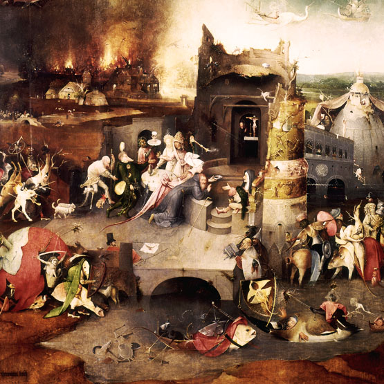 Bosch - Triptyque Tentation Saint Antoine - Toile Peinte a la Main