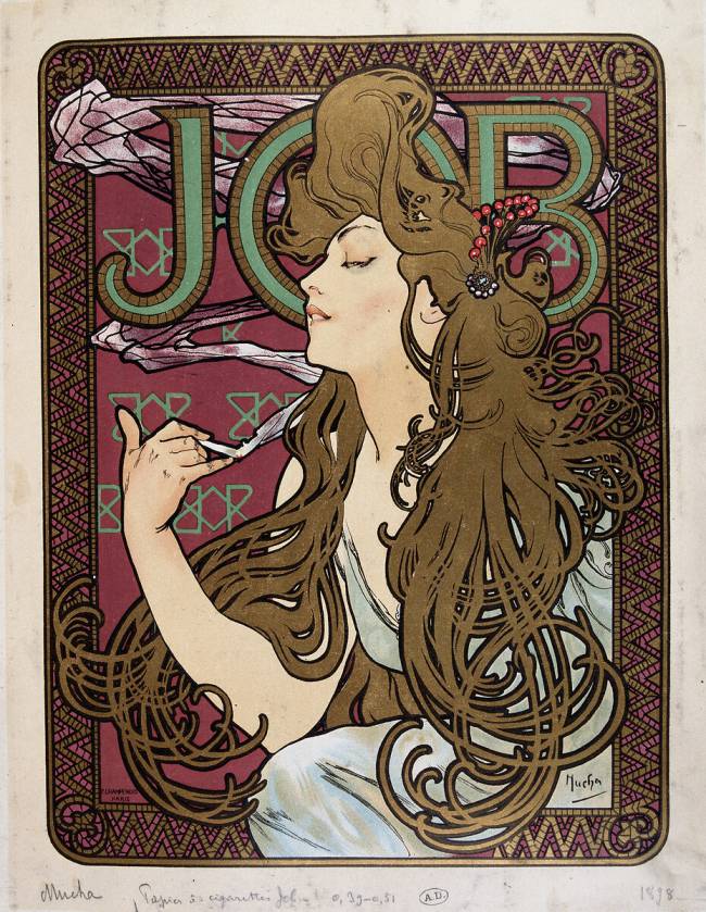 Papier à Cigarettes Job De Alfons Mucha Reproduction Affiche 