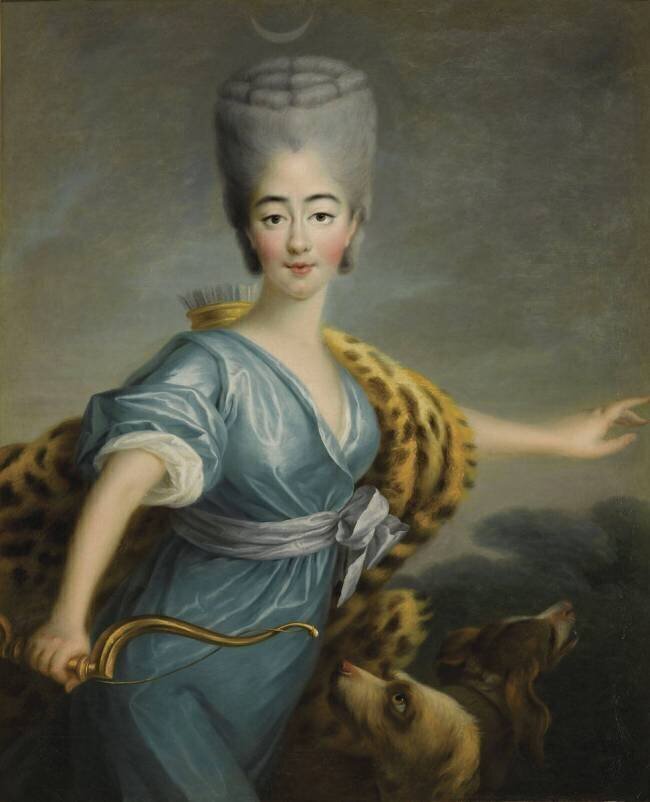 Marie-Joséphine-Louise de Savoie, comtesse de Provence, en Diane chasseresse (1753-1810) en 1773 François-Hubert Drouais