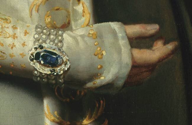 Portrait en pied de l'impératrice Joséphine (détail) Henri-François Riesener