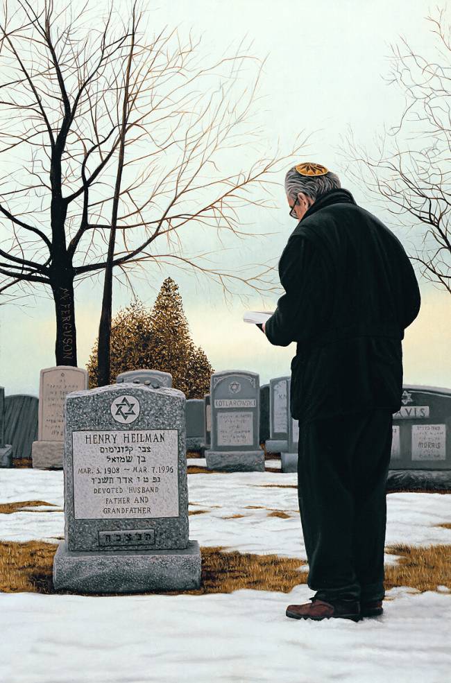 Un homme au cimetière de Max Ferguson - Reproduction tableau