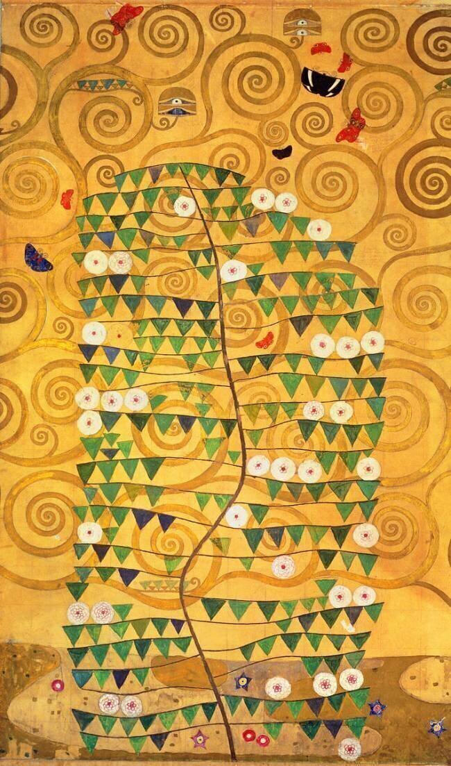 L'arbre de Vie (frise de la villa Stoclet) de Gustav Klimt - Reproduction  d'art haut de gamme