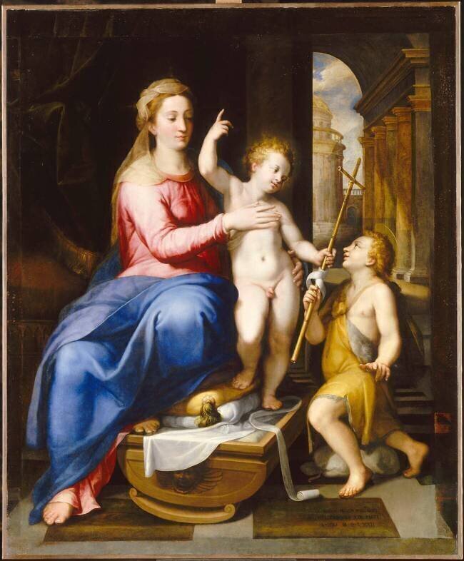 La Vierge, l'Enfant Jésus et le petit saint Jean-Baptiste Lorenzo Sabatini