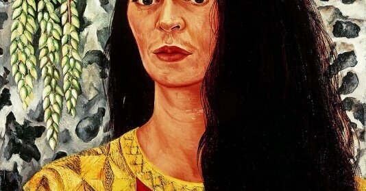 Autoportrait avec les cheveux détachés de Frida Kahlo - Reproduction