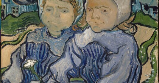 Deux fillettes de Vincent van Gogh - Reproduction tableau