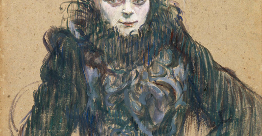La femme au boa noir de Henri de Toulouse-Lautrec - Reproduction