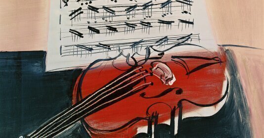 Le violon rouge de Raoul Dufy - Reproduction tableau