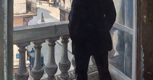 L'homme à la fenêtre de Gustave Caillebotte - Reproduction tableau