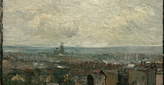 Vue de toits de Paris Van Gogh reproduction vG230 Art Imprimer A4 A3 A2 A1