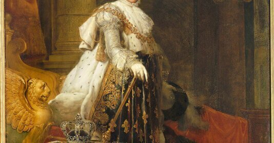 Portrait officiel de Charles X, roi de France (1757-1836) en grand