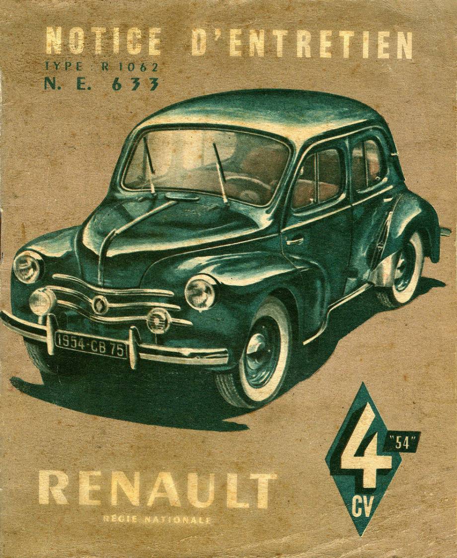 Photo noir et blanc Renault 4CV poster URBEX vintage voiture ancienne France 