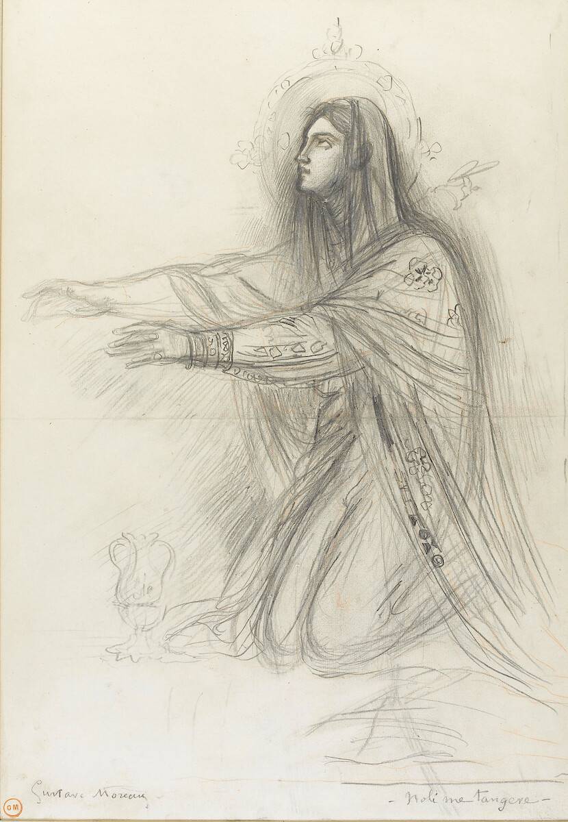 Noli me tangere de Gustave Moreau - Reproduction dessin crayon