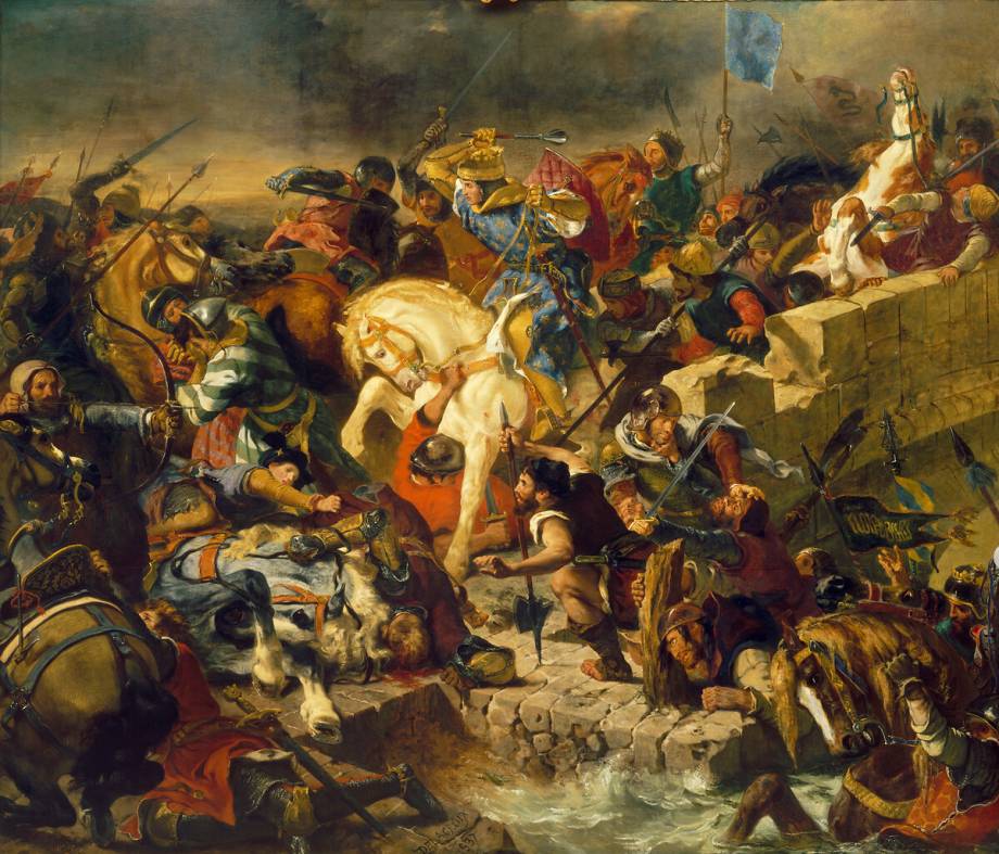 La Bataille de Taillebourg, 21 juillet 1242 de Eugène Delacroix