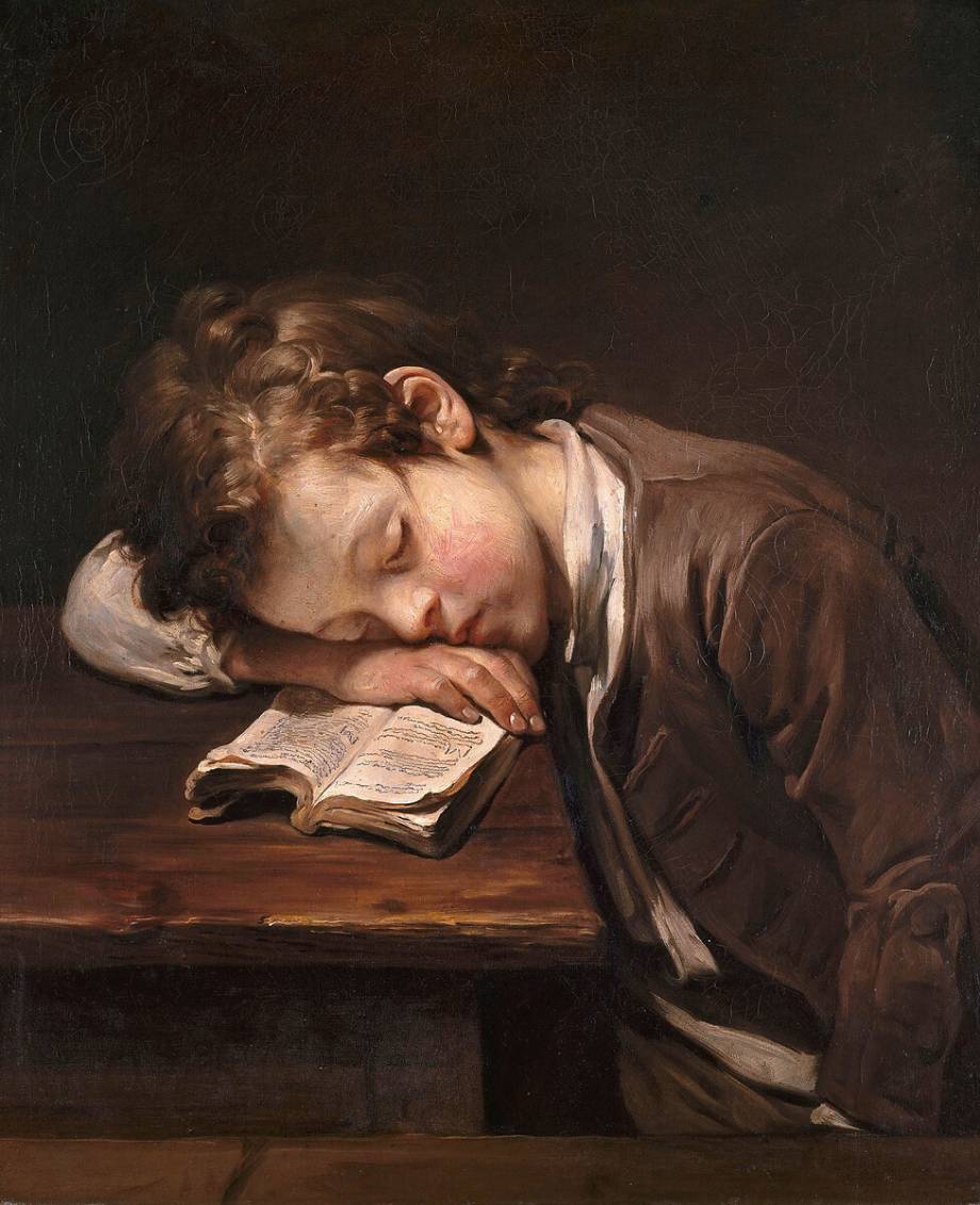 Le petit paresseux de Jean-Baptiste Greuze - Reproduction tableau