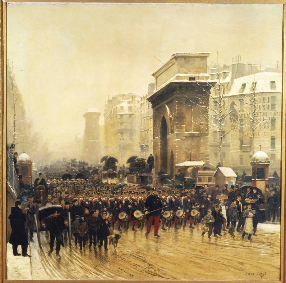 Le régiment qui passe de Jean-Baptiste-Edouard Detaille - Reproduction d&#39;art haut de gamme