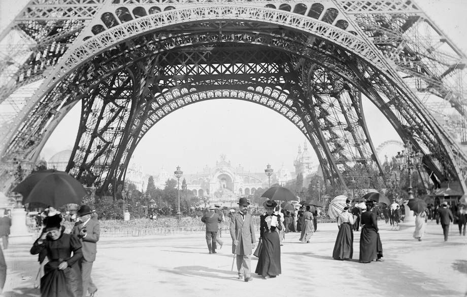 Tour Eiffel, Paris. Exposition universelle de 1900 de anonyme - Reproduction d'art haut de gamme