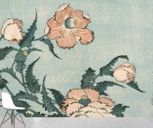 Coquelicots (Hokusai) - Muzeo.com
