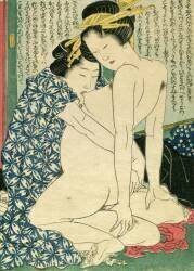 Amoureux lesbiens (Hokusai) - Muzeo.com