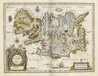 Carte de l'Islande (Joan Blaeu) - Muzeo.com