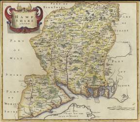 Carte du Hampshire (Robert Morden) - Muzeo.com