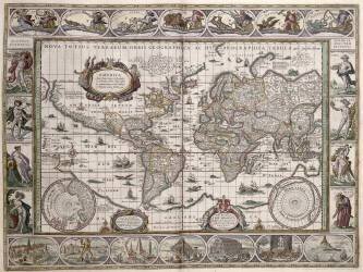 Carte du monde (Willem Blaeu) - Muzeo.com