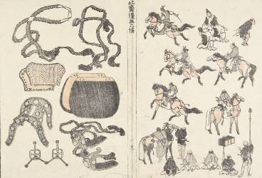 Cavaliers et harnais (Hokusai) - Muzeo.com