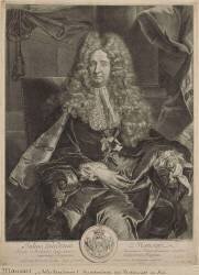 Jules Hardouin-Mansart (1645-1708), Architecte, Surintendant des Bâtiments du Roi (Gérard Edelinck) - Muzeo.com