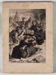 L'enterrement d'Ophélie, Hamlet et Laertes se battant (Eugène Delacroix) - Muzeo.com