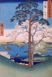 Les collines d'Inaba (Hiroshige) - Muzeo.com