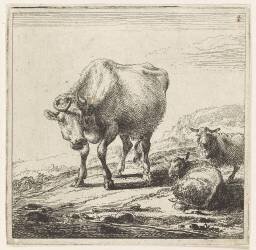 Les vaches à la laitière (Nicolaes Berchem) - Muzeo.com