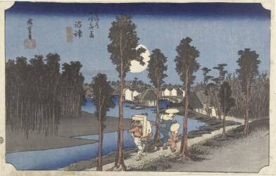 Numazu au crépuscule (Hiroshige) - Muzeo.com