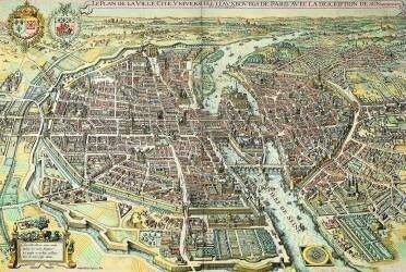 Plan de Paris en 1615 (Matthäus Merian) - Muzeo.com