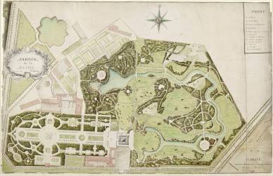 Plan du Jardin de la reine au Petit Trianon, état entre 1780 et 1785 (Thomas-Malgloire Daussy) - Muzeo.com