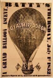 Une ascension en montgolfière (Ecole anglaise) - Muzeo.com