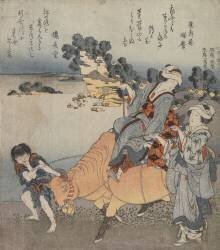 Vue de Shichiri-ga-hama (Hokusai) - Muzeo.com