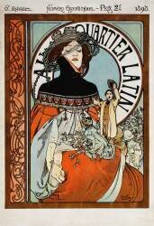 Au Quartier Latin (Alfons Mucha) - Muzeo.com