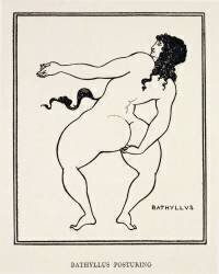 Bathyllus gesticulant, illustration pour le sixième Satires de Juvénal (Aubrey Beardsley) - Muzeo.com