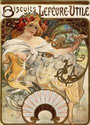 Biscuits Lefevre-Utile, calendrier pour 1897 (Alfons Mucha) - Muzeo.com