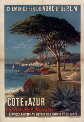 Chemin de fer du nord et de PLM : Côte d'Azur (Hugo d'Alesi) - Muzeo.com