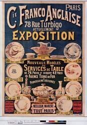 C[ompagn]ie franco-anglaise 78 rue de Turbigo... nouveaux modèles de service de table... (Gallice A.) - Muzeo.com