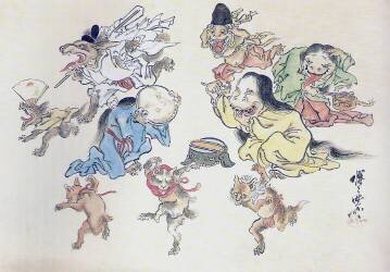 Hyakki Yako (Kawanabe Kyosai) - Muzeo.com