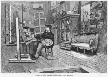 L'atelier de notre regretté collaborateur Charles Daubigny (Ecole Française) - Muzeo.com