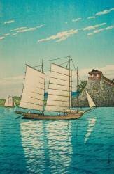 Promontoire d'Abumi (Abumisaki) (Hasui Kawase) - Muzeo.com