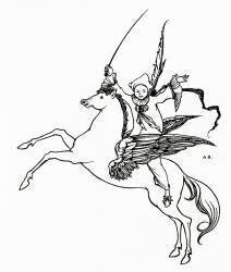 Puck on Pegasus (Aubrey Beardsley) - Muzeo.com