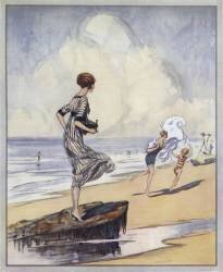 Scène de plage (Claude Shepperson) - Muzeo.com