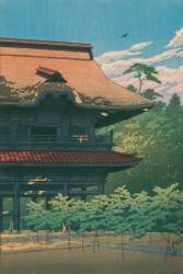 Temple Kenchō, Kamakura (Hasui Kawase) - Muzeo.com