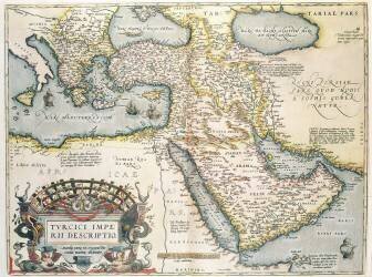 Carte du Moyen-Orient (Abraham Ortelius) - Muzeo.com