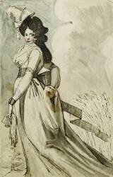 A Lady Walking (Johann Heinrich Füssli) - Muzeo.com