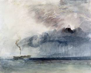 Bateau à vapeur dans une tempête (Joseph Mallord William Turner) - Muzeo.com