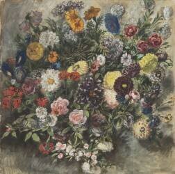 Bouquet de fleurs (Eugène Delacroix) - Muzeo.com